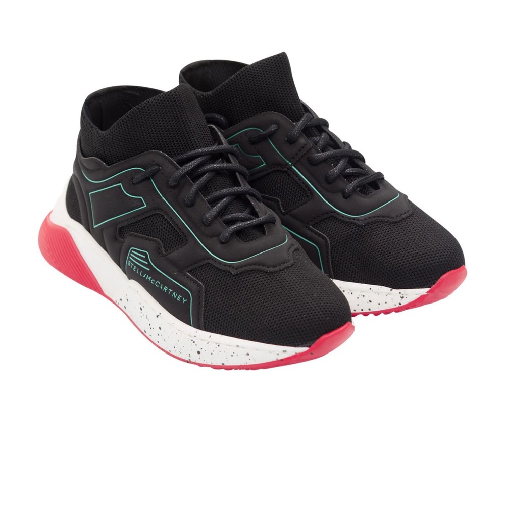 Neon Cage Lace-Up Sock Trainers
